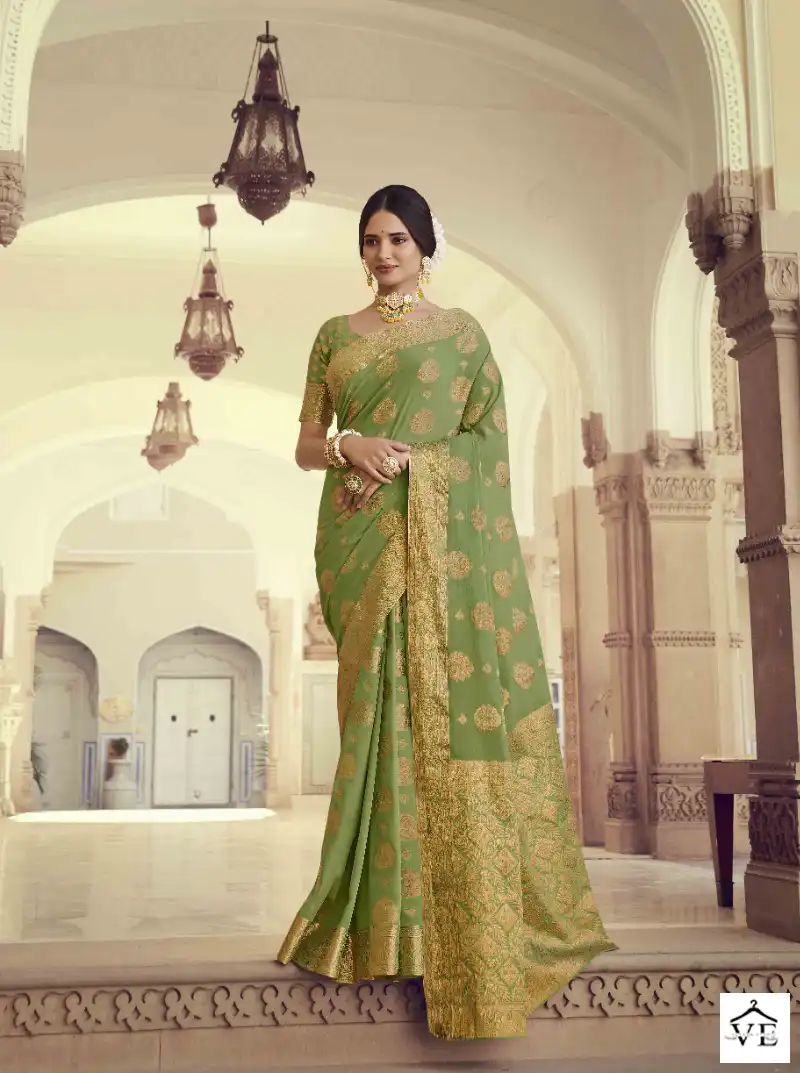Pankh Suhagan Silk Vol 1 Chinon Wholesale Sarees Catalog - Image 3