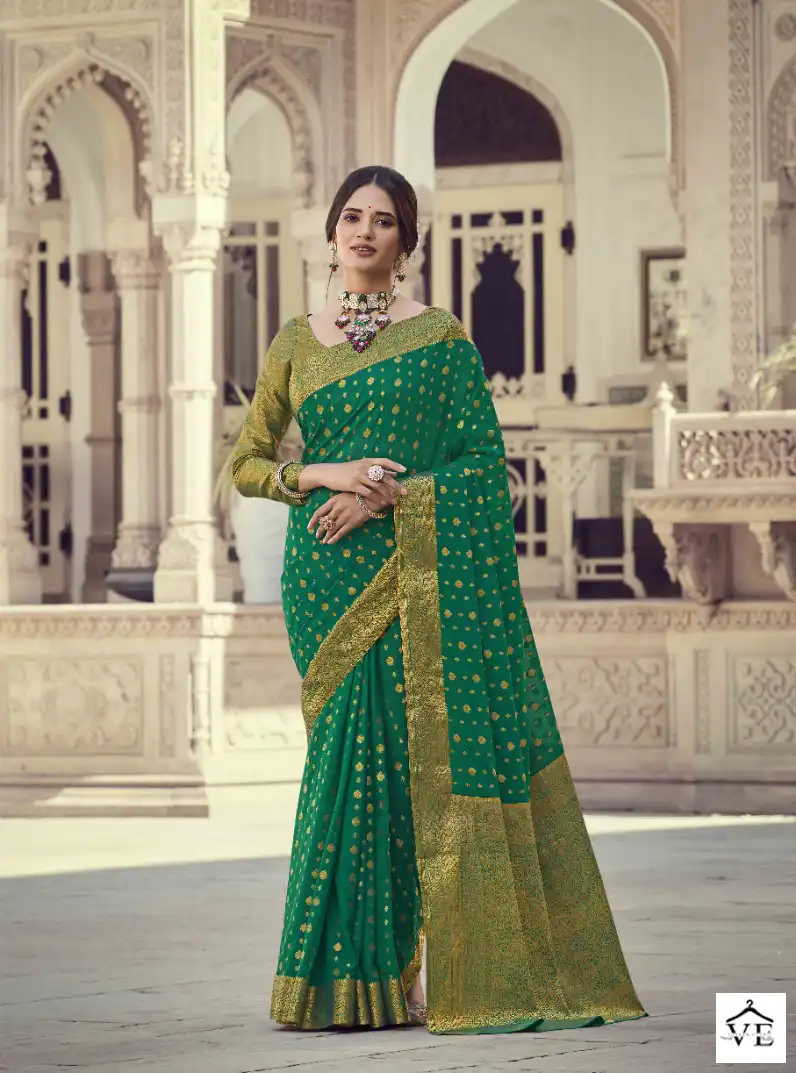Pankh Suhagan Silk Vol 1 Chinon Wholesale Sarees Catalog - Image 5