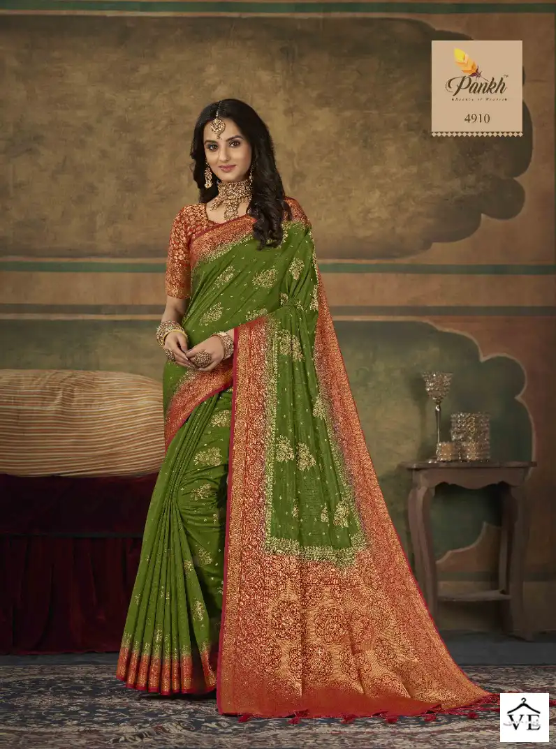 Pankh Sumitra Silk Dola Silk Wholesale Saree Catalog - Image 10