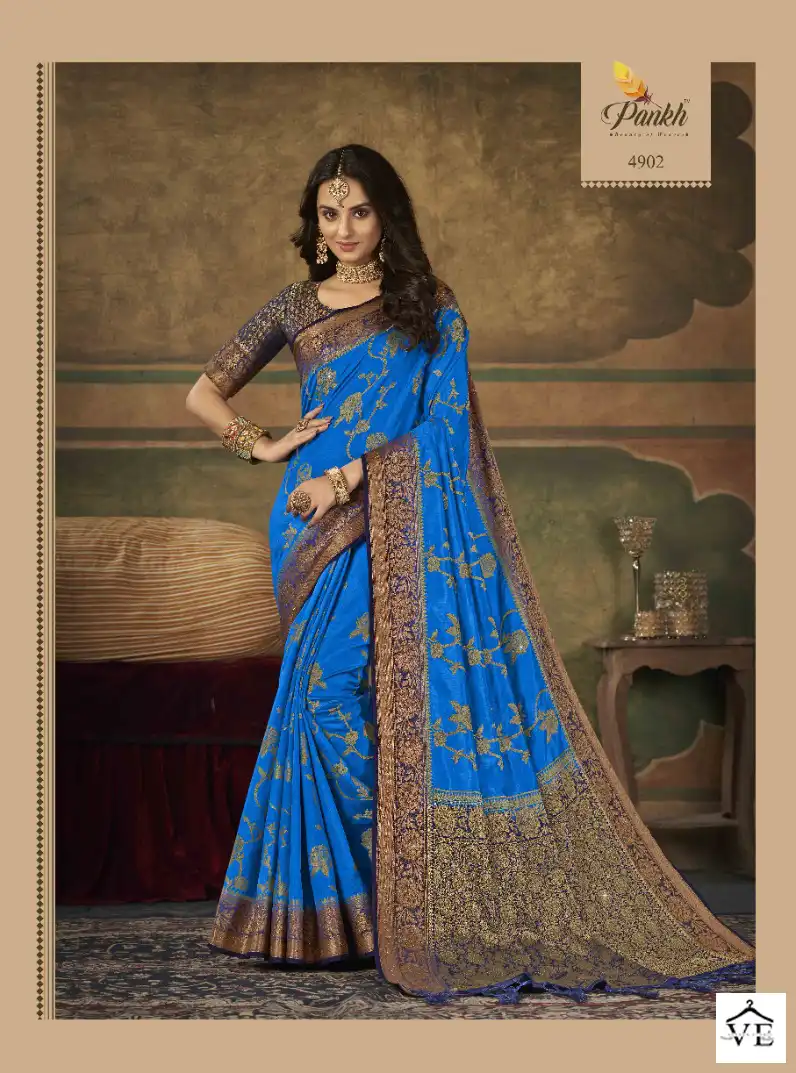 Pankh Sumitra Silk Dola Silk Wholesale Saree Catalog - Image 2