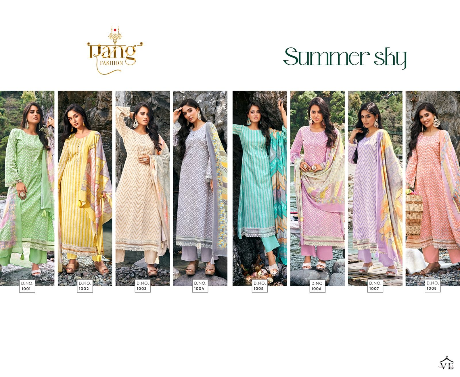 Rang Summer Sky Pure Lawn Cotton Wholesale Salwar Suit Catalog — Wholesale Salwar Suits, MPA wholesale from Surat — view 8