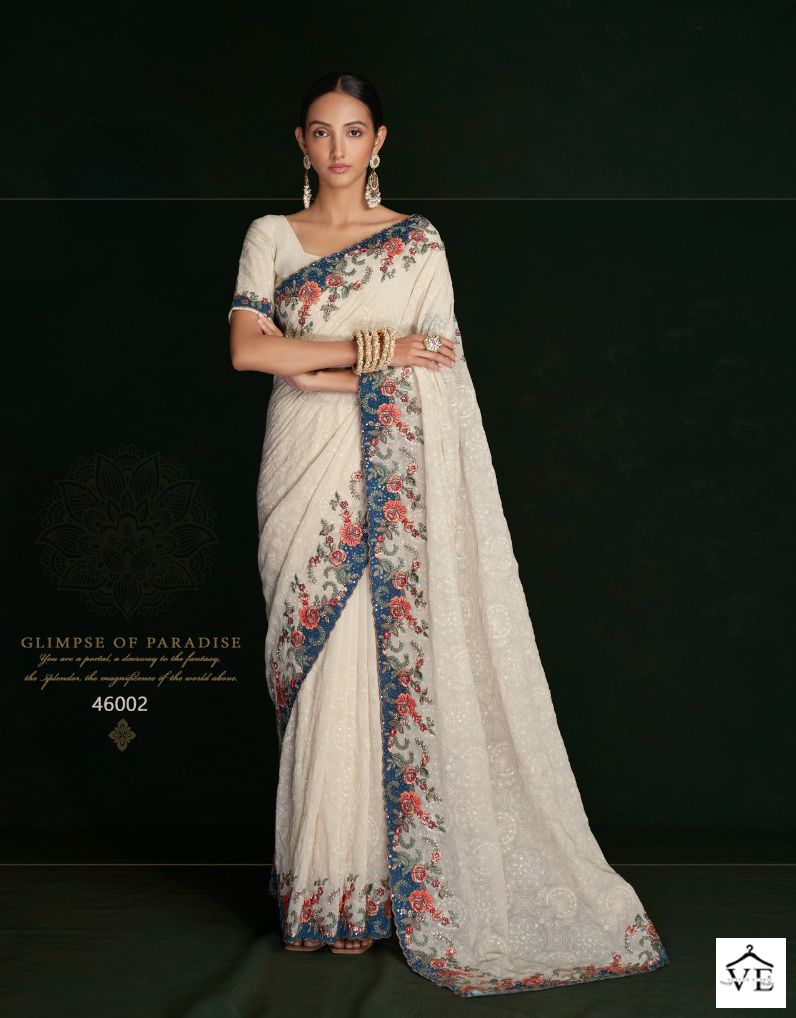 Arya Swarna Vol 5 Georgette Wholesale Designer Saree Catalog — Wholesale Sarees, MPA wholesale from Surat - Gallery Image 9