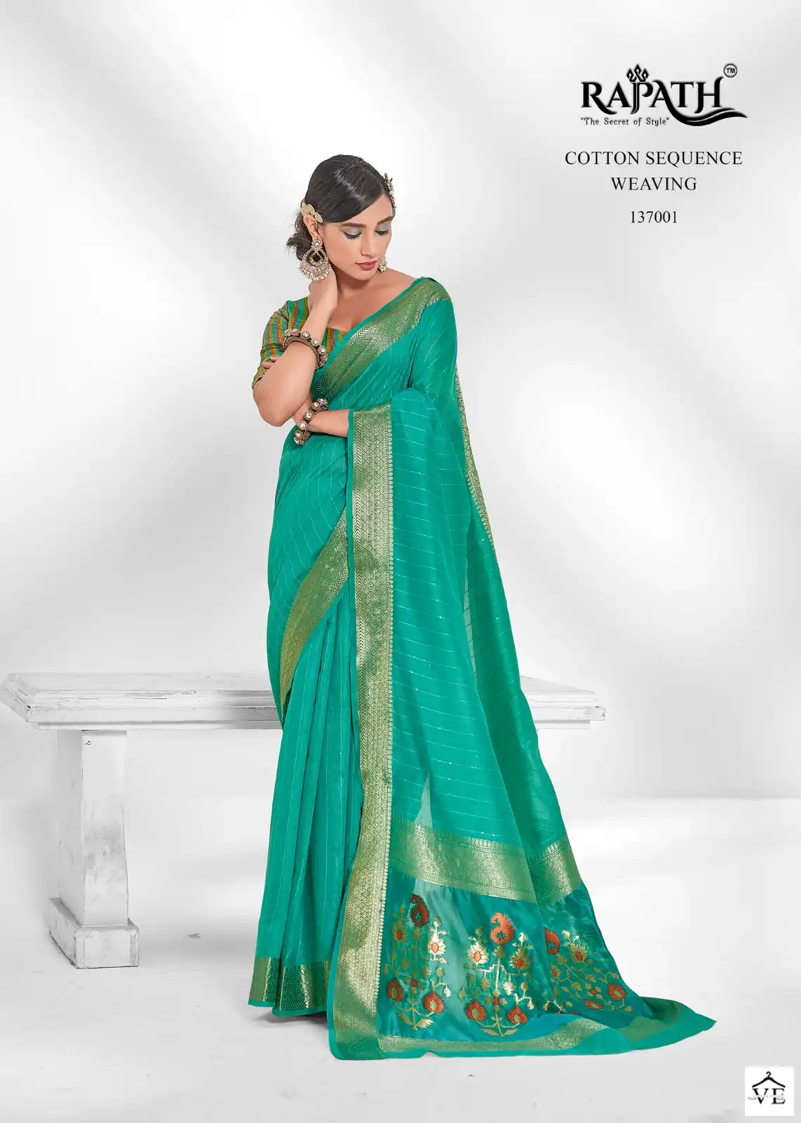 Rajpath Salsa Cotton Krystal Cotton Wholesale Saree Catalog - Image 5