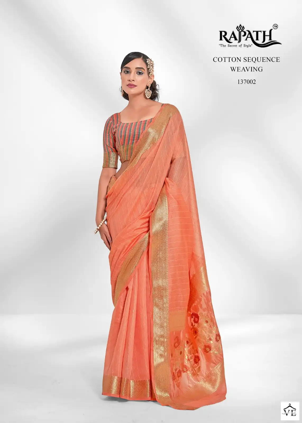 Rajpath Salsa Cotton Krystal Cotton Wholesale Saree Catalog - Image 6