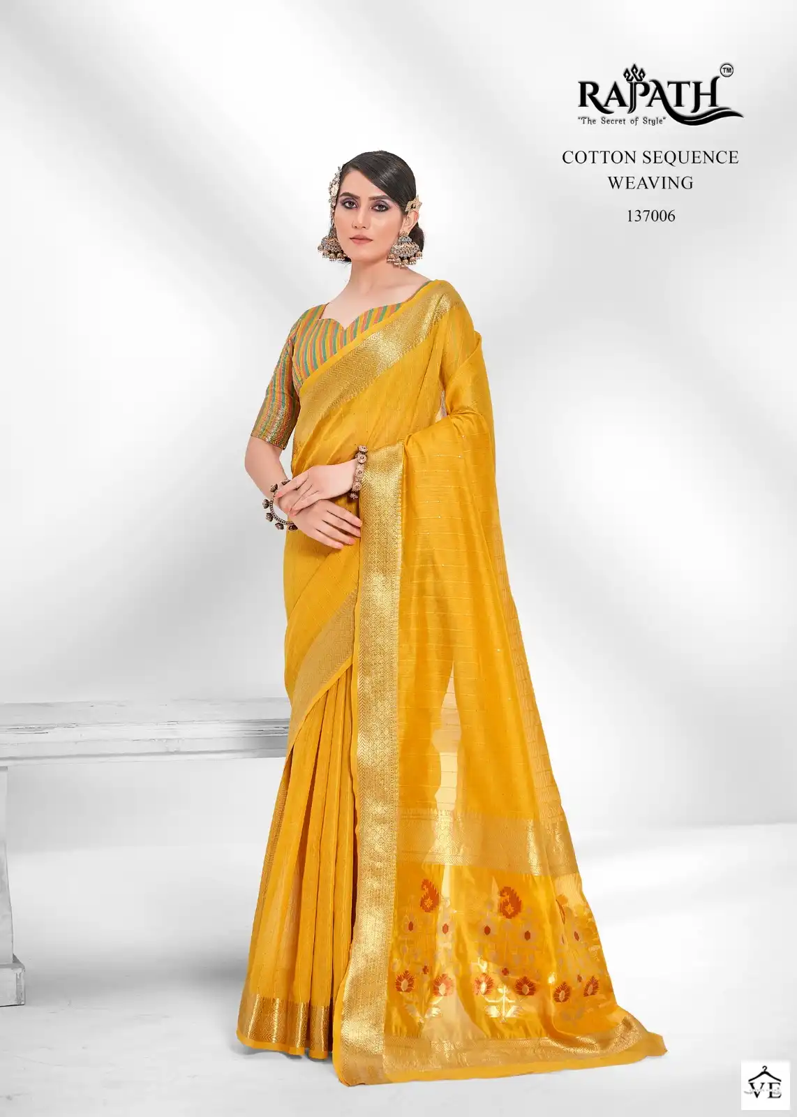 Rajpath Salsa Cotton Krystal Cotton Wholesale Saree Catalog - Image 4