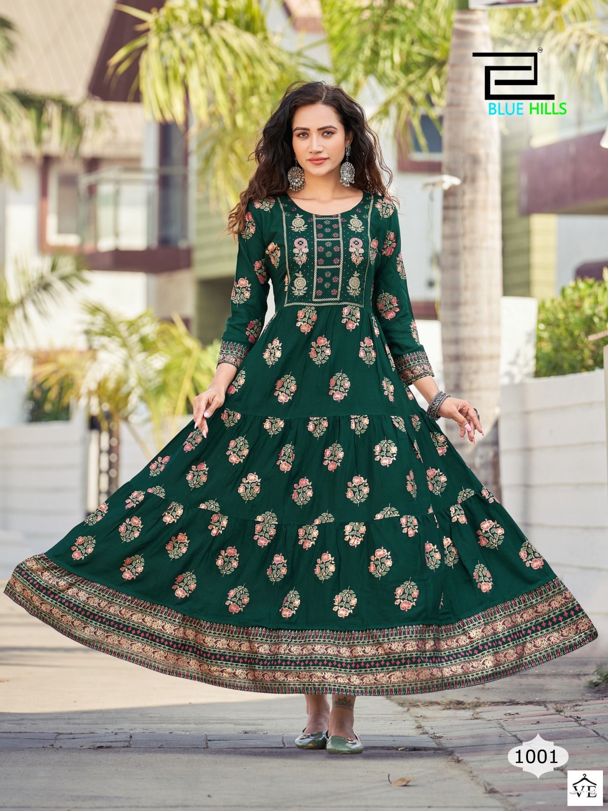 Blue Hills Sandwich Vol 5 Rayon Slub Wholesale Long Gown Catalog — Wholesale Kurtis, MPA wholesale from Surat - Gallery Image 2
