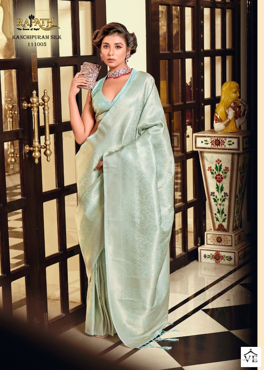 Rajyog Scarlet Silk Soft Kanchivaram Silk Wholesale Sarees Catalog — Wholesale Sarees, MPA wholesale from Surat - Gallery Image 7