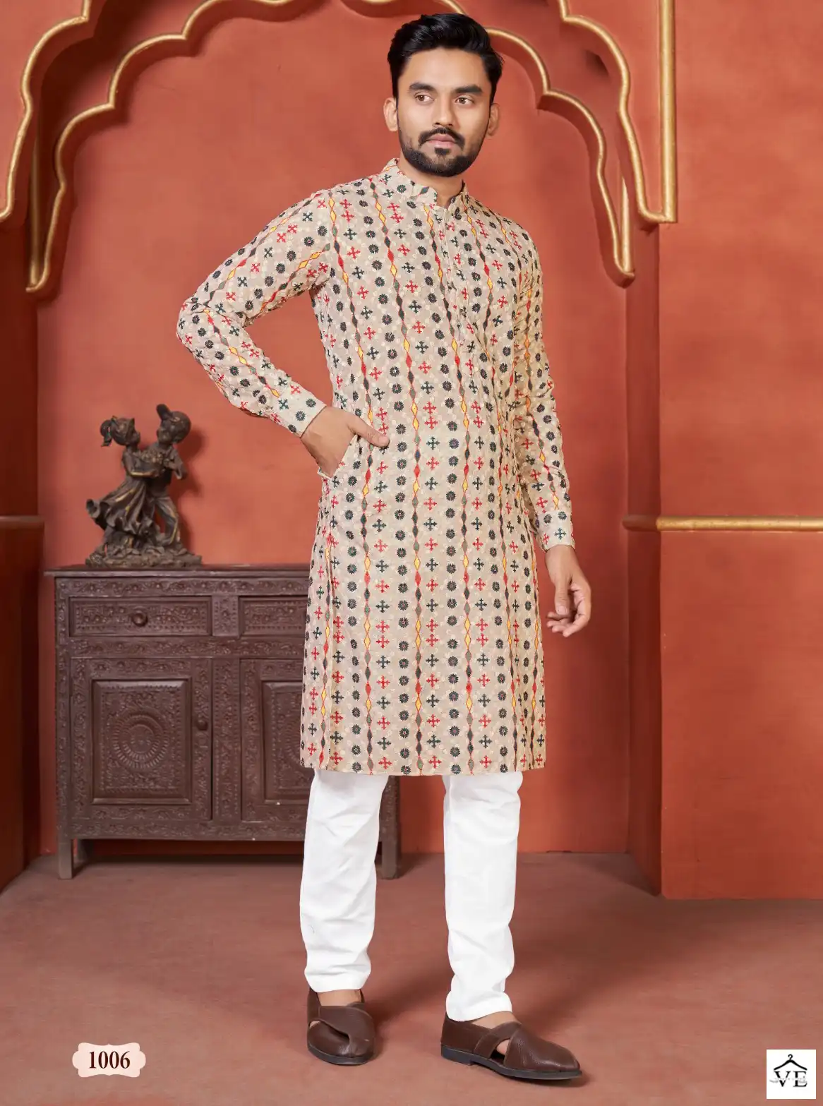 Banwery Schiffli Kurta Vol 2 Heavy Pc Cotton Wholesale Kurta With Pajama Catalog — Wholesale, Banwery wholesale from Surat - Gallery Image 8