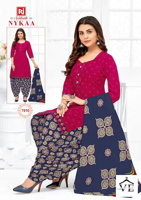 Vardan Ethnic Siddharth Nykaa Vol 7 Cotton Printed Wholesale Readymade Salwar Suit Catalog — Wholesale Salwar Suits, MPA wholesale from Surat - Gallery Image 6