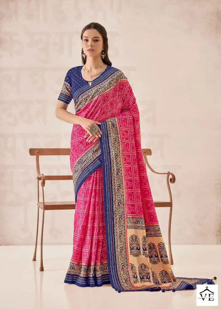 Shubh Shree Sindhuri Tusser Silk Wholesale Sarees Catalog — Wholesale Sarees, MPA wholesale from Surat - Gallery Image 7