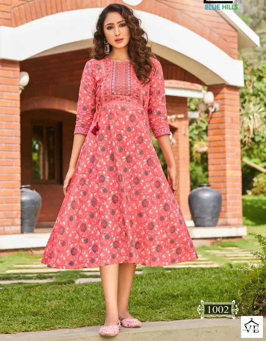 Blue Hills Spicy Vol 1 Cotton Wholesale Kurtis Catalog — Wholesale Kurtis, MPA wholesale from Surat — view 1