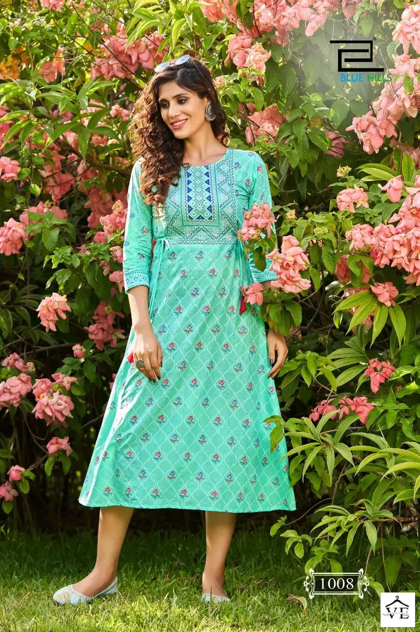 Blue Hills Spicy Vol 1 Cotton Wholesale Kurtis Catalog — Wholesale Kurtis, MPA wholesale from Surat - Gallery Image 4