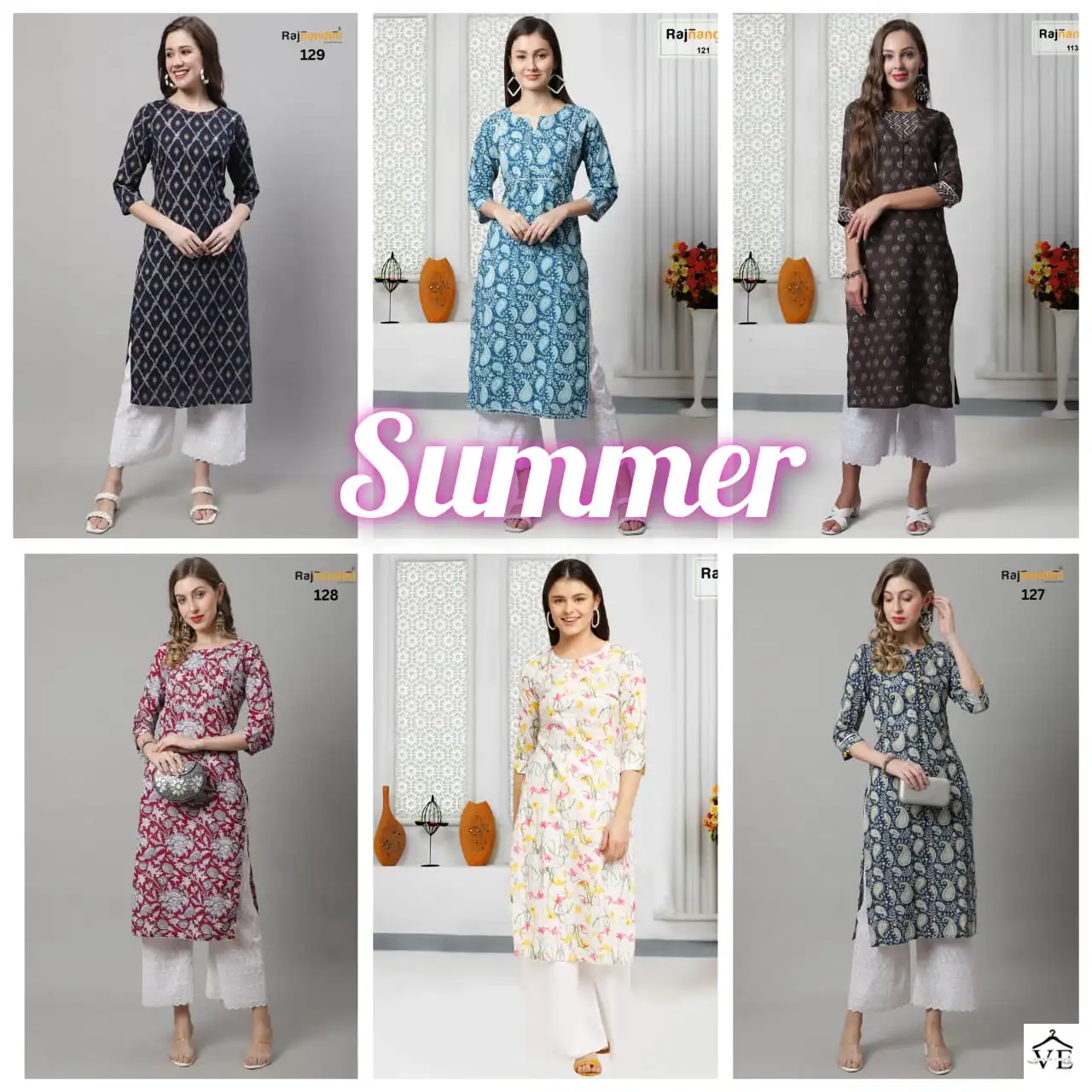 Vardan Ethnic Summer Pure Cotton Wholesale Kurtis Catalog — Wholesale Kurtis, MPA wholesale from Surat — view 7