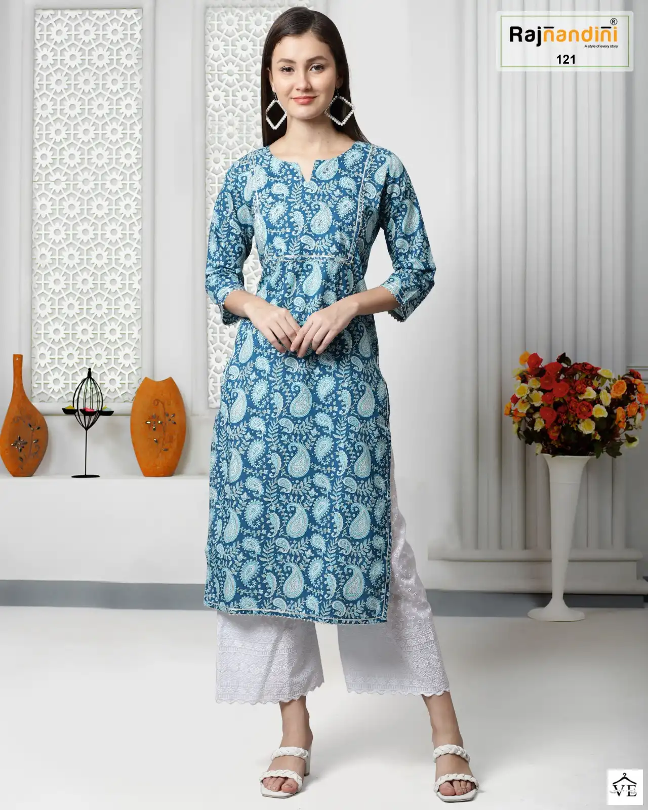Vardan Ethnic Summer Pure Cotton Wholesale Kurtis Catalog — Wholesale Kurtis, MPA wholesale from Surat — view 2