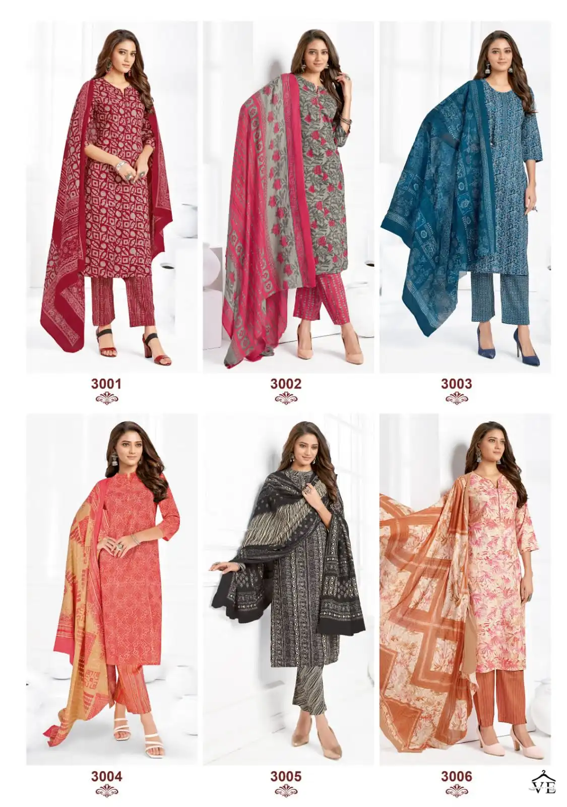 Suryajyoti Cosmic Vol-3 Pure Cotton Wholesale Readymade Suit Catalog — Wholesale Salwar Suits, MPA wholesale from Surat - Gallery Image 11