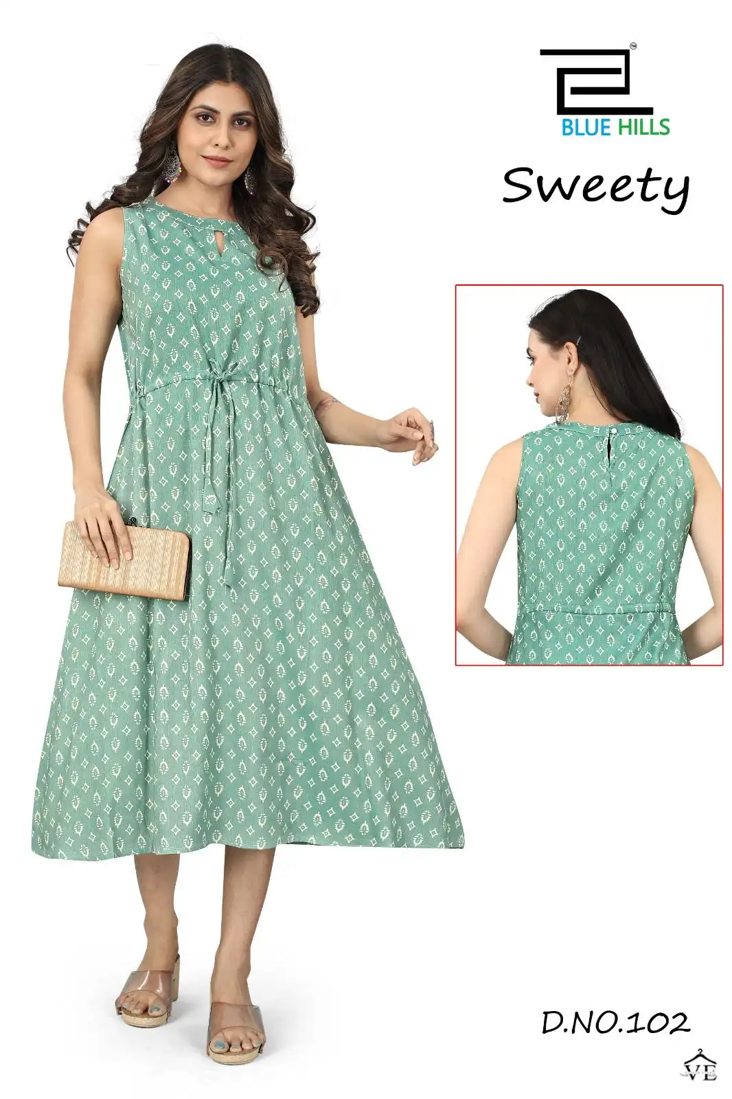 Blue Hills Sweety Rayon Print Wholesale Kurti Catalog — Wholesale Kurtis, MPA wholesale from Surat - Gallery Image 2
