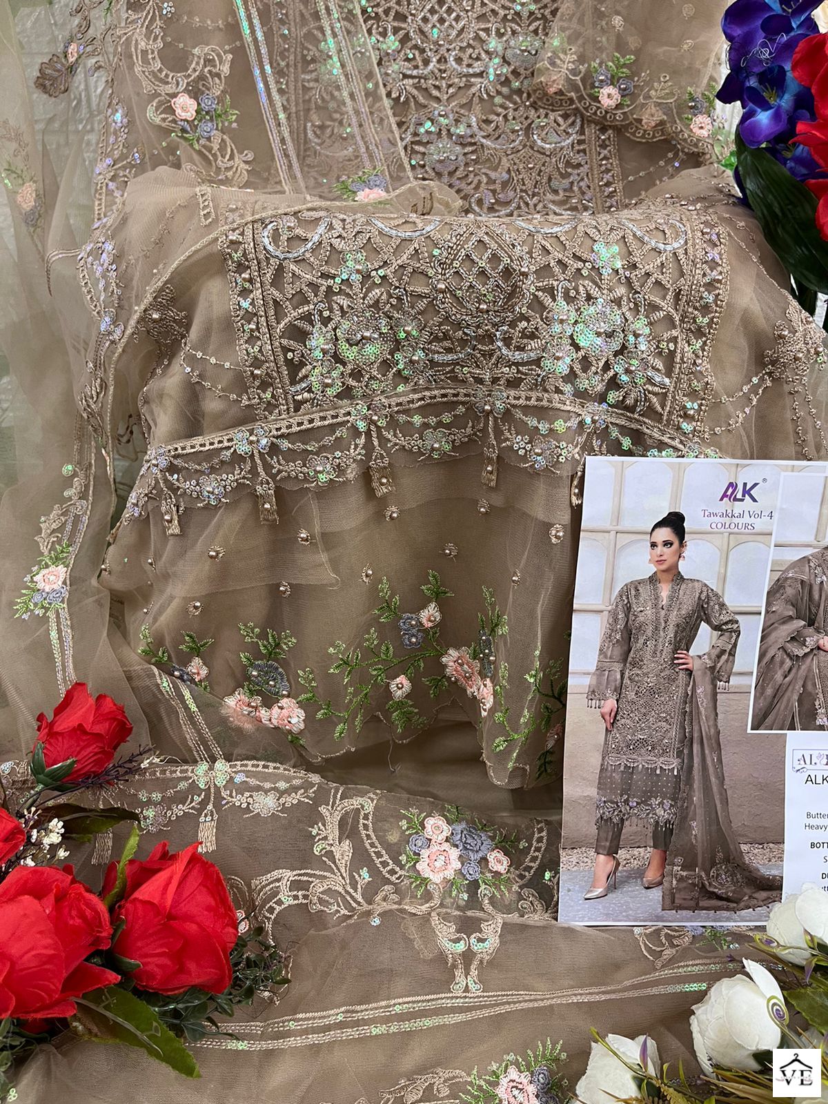Al_Khushbu Tawakkal Vol-3 Butterfly Net Wholesale Pakistani Suits Catalog — Wholesale Salwar Suits, MPA wholesale from Surat - Gallery Image 13