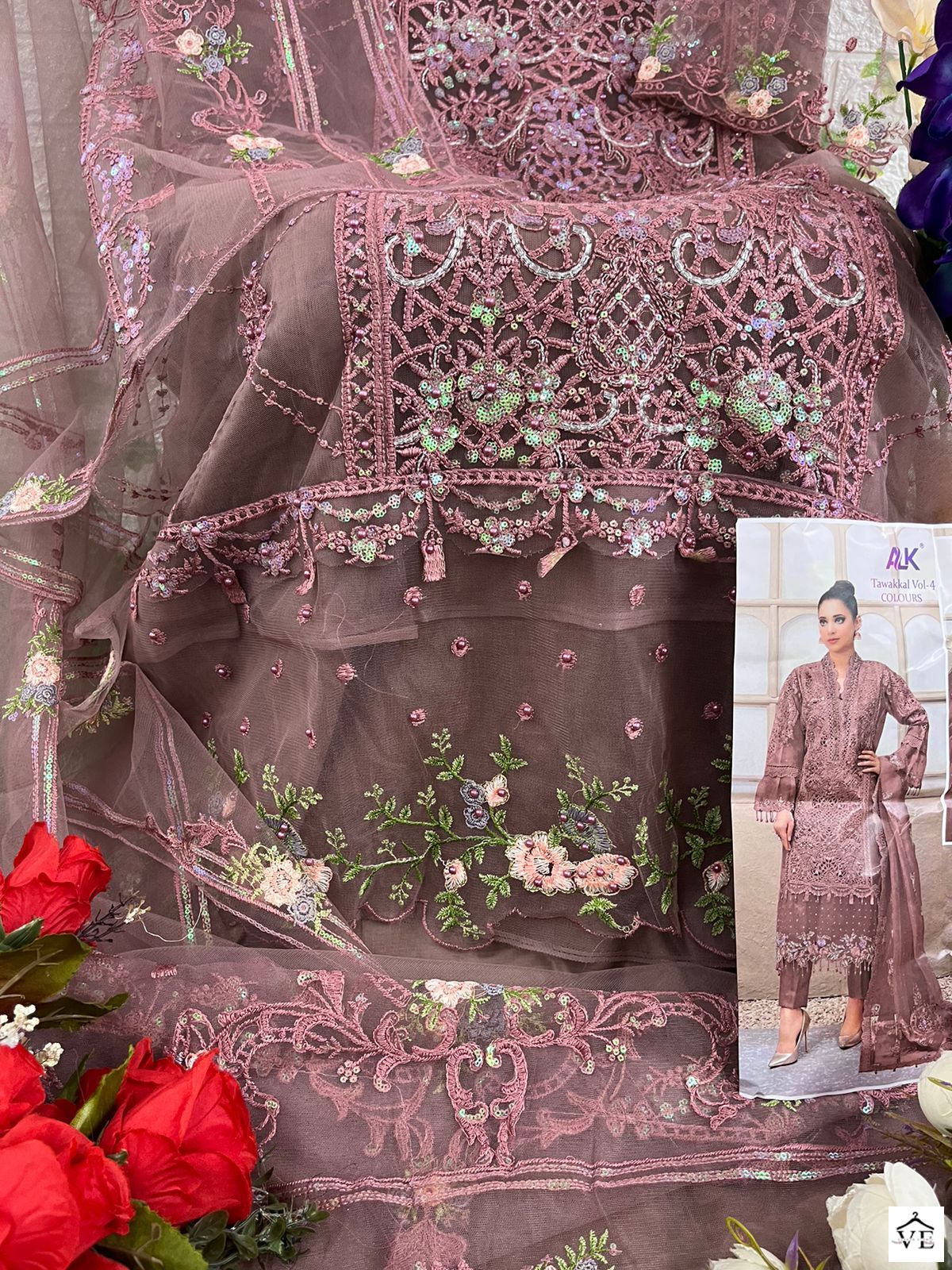 Al_Khushbu Tawakkal Vol-3 Butterfly Net Wholesale Pakistani Suits Catalog — Wholesale Salwar Suits, MPA wholesale from Surat - Gallery Image 9