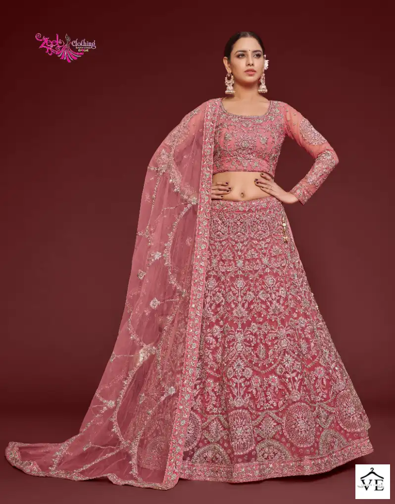 Zeel The Shimmers Vol-1 Soft Net Wholesale Bridal Lehenga Catalog — Wholesale Lehenga, MPA wholesale from Surat - Gallery Image 3