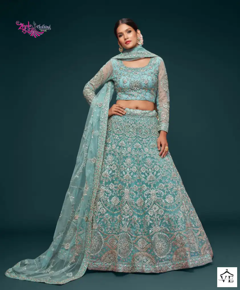 Zeel The Shimmers Vol-1 Soft Net Wholesale Bridal Lehenga Catalog — Wholesale Lehenga, MPA wholesale from Surat - Gallery Image 5