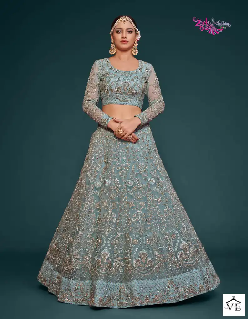 Zeel The Shimmers Vol-1 Soft Net Wholesale Bridal Lehenga Catalog — Wholesale Lehenga, MPA wholesale from Surat - Gallery Image 2