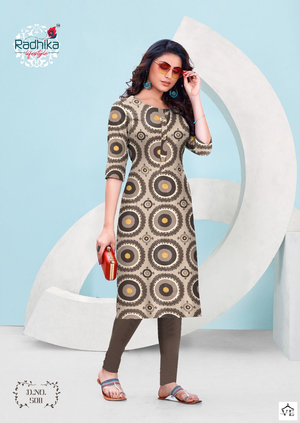 Radhika Lifestyle Traditional Vol 5 Cotton Wholesale Kurtis Catalog — Wholesale Kurtis, MPA wholesale from Surat - Gallery Image 2
