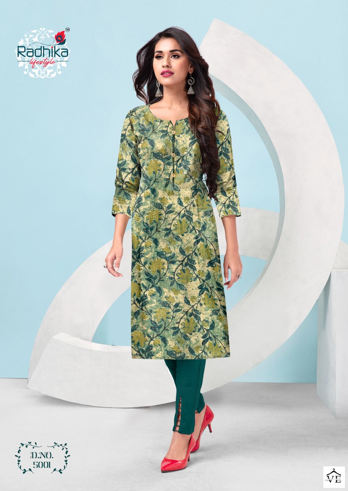 Radhika Lifestyle Traditional Vol 5 Cotton Wholesale Kurtis Catalog — Wholesale Kurtis, MPA wholesale from Surat - Gallery Image 3