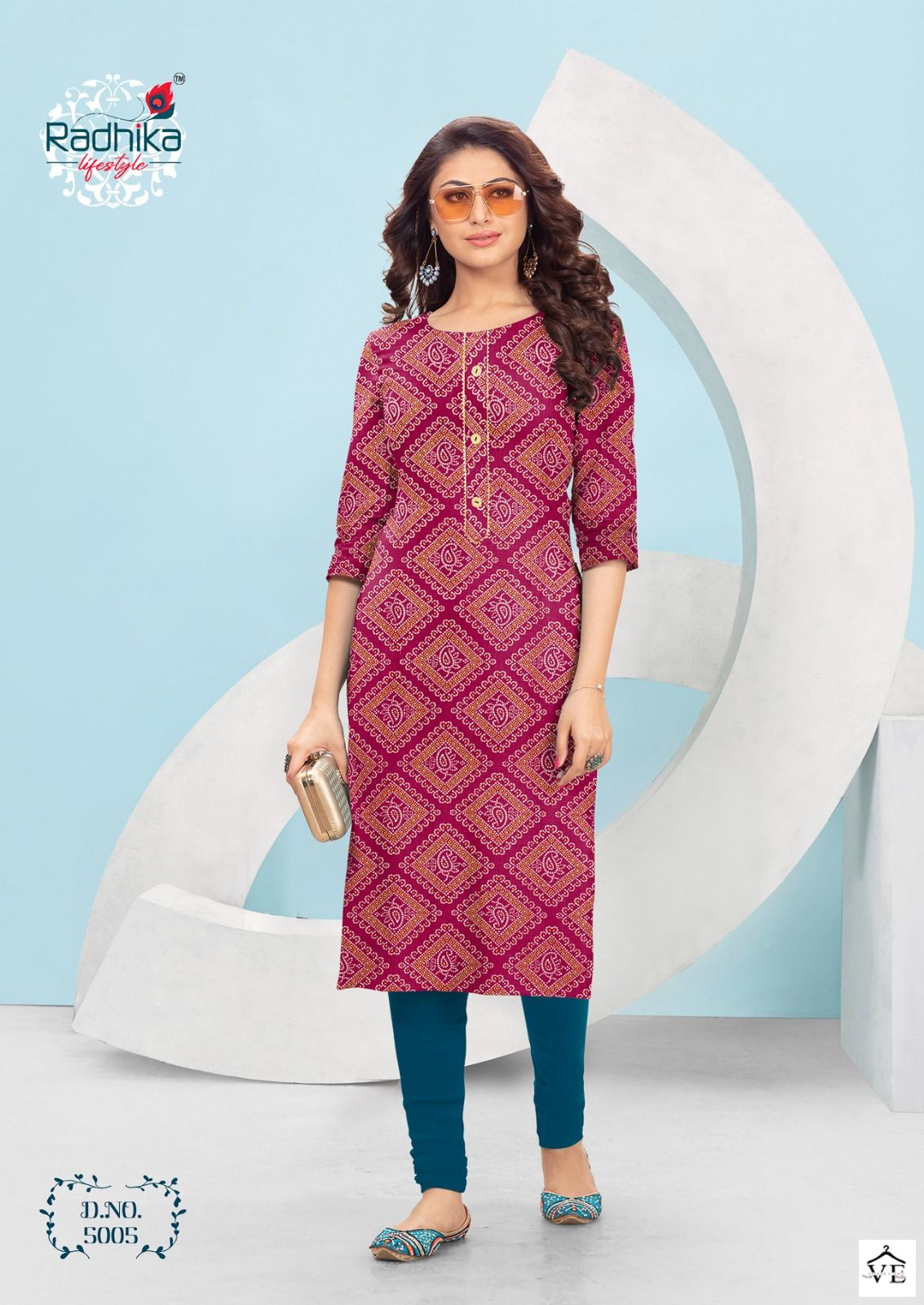 Radhika Lifestyle Traditional Vol 5 Cotton Wholesale Kurtis Catalog — Wholesale Kurtis, MPA wholesale from Surat - Gallery Image 5