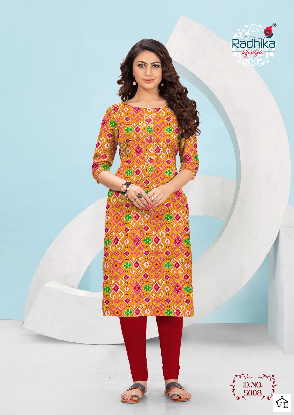 Radhika Lifestyle Traditional Vol 5 Cotton Wholesale Kurtis Catalog — Wholesale Kurtis, MPA wholesale from Surat - Gallery Image 7
