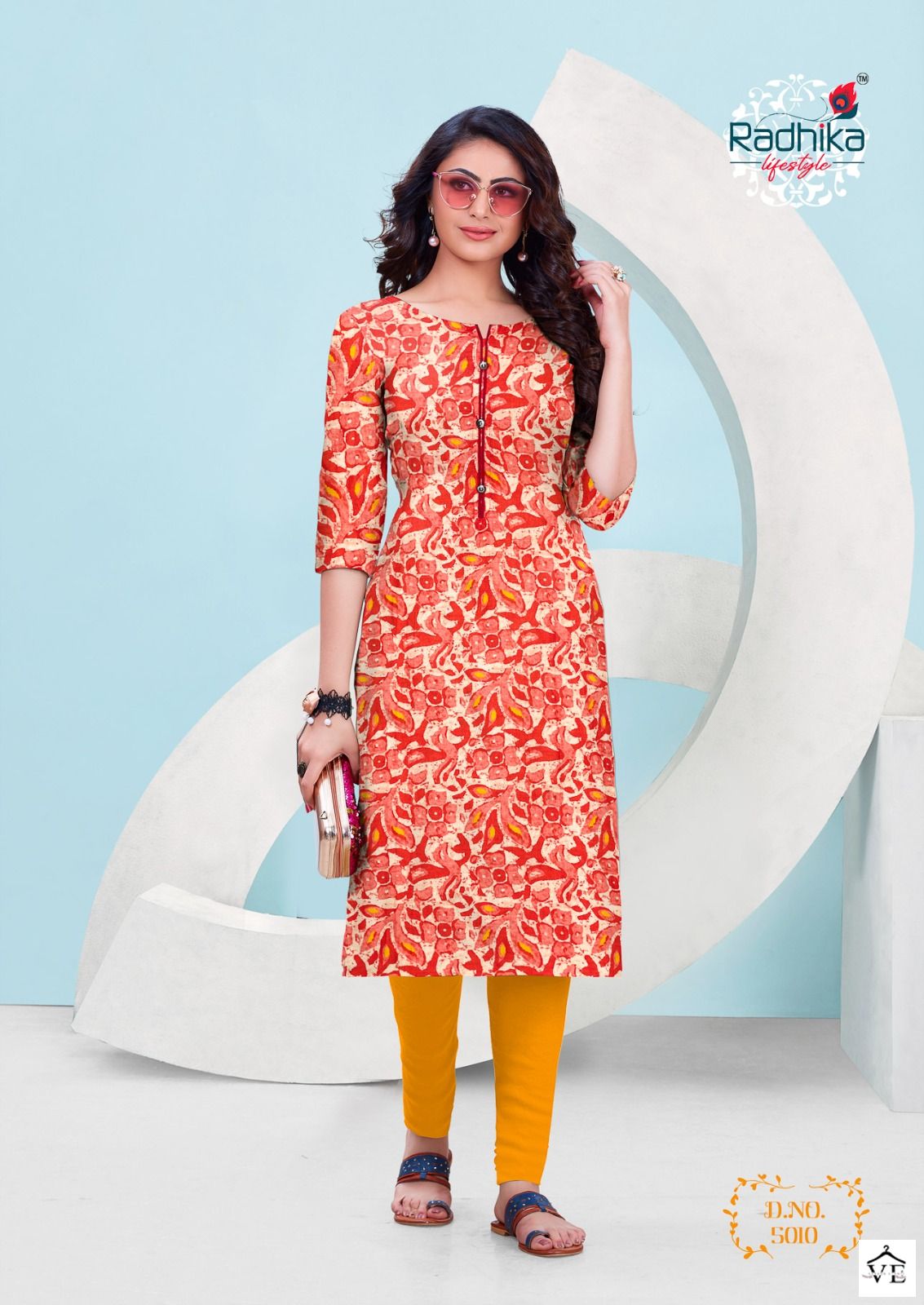 Radhika Lifestyle Traditional Vol 5 Cotton Wholesale Kurtis Catalog — Wholesale Kurtis, MPA wholesale from Surat - Gallery Image 8