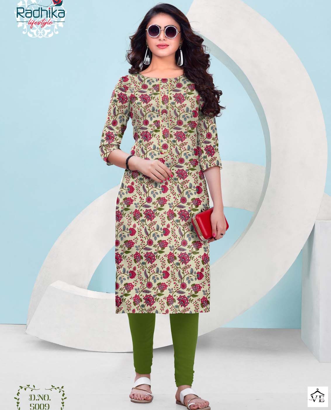Radhika Lifestyle Traditional Vol 5 Cotton Wholesale Kurtis Catalog — Wholesale Kurtis, MPA wholesale from Surat — view 1