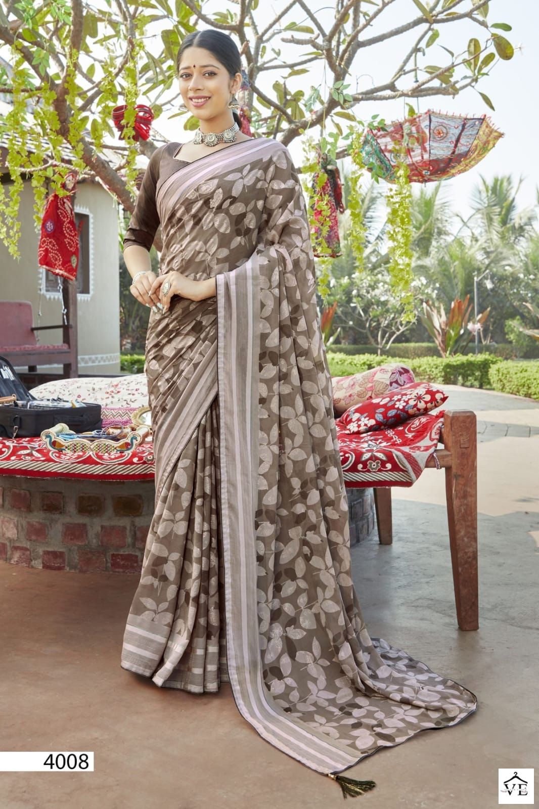 5D Designer Tripti Chiffon Wholesale Sarees Catalog — Wholesale Sarees, MPA wholesale from Surat - Gallery Image 2