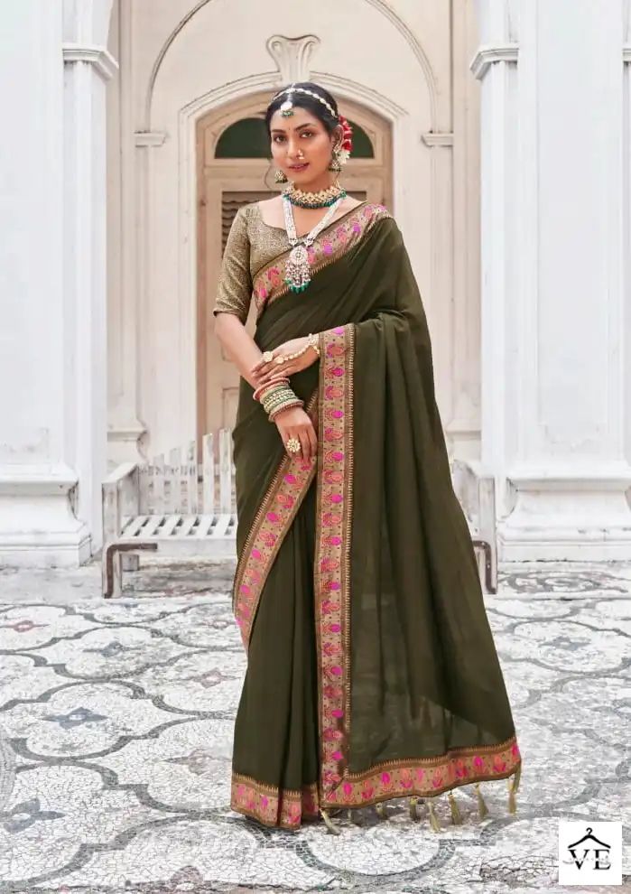 Right Women Triya Vichitra Blooming Wholesale Sarees Catalog — Wholesale Sarees, MPA wholesale from Surat - Gallery Image 6