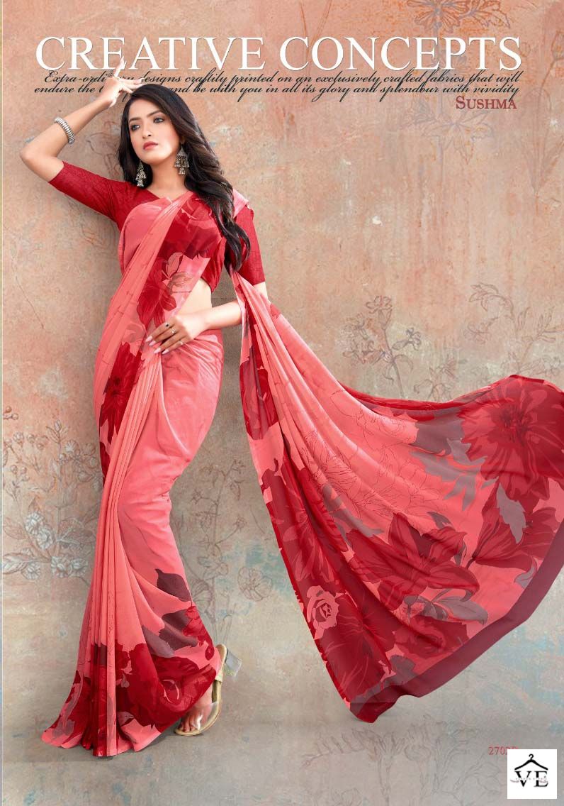 Sushma True Imagination Georgette Wholesale Sarees Catalog — Wholesale Sarees, MPA wholesale from Surat - Gallery Image 2