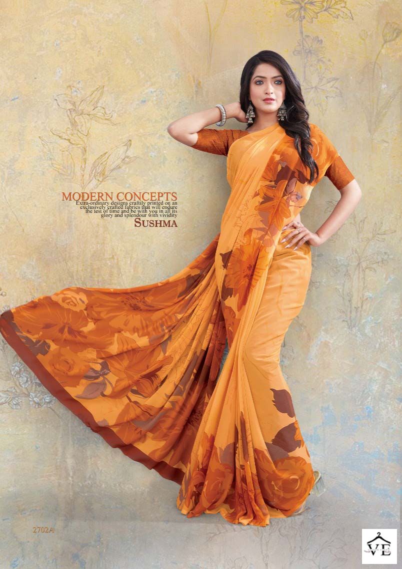 Sushma True Imagination Georgette Wholesale Sarees Catalog — Wholesale Sarees, MPA wholesale from Surat - Gallery Image 3
