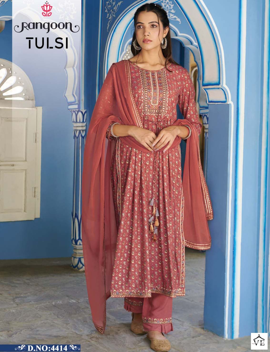 Rangoon Tulsi Modal Print Wholesale Readymade Salwar Suit Catalog — Wholesale Salwar Suits, MPA wholesale from Surat — view 1