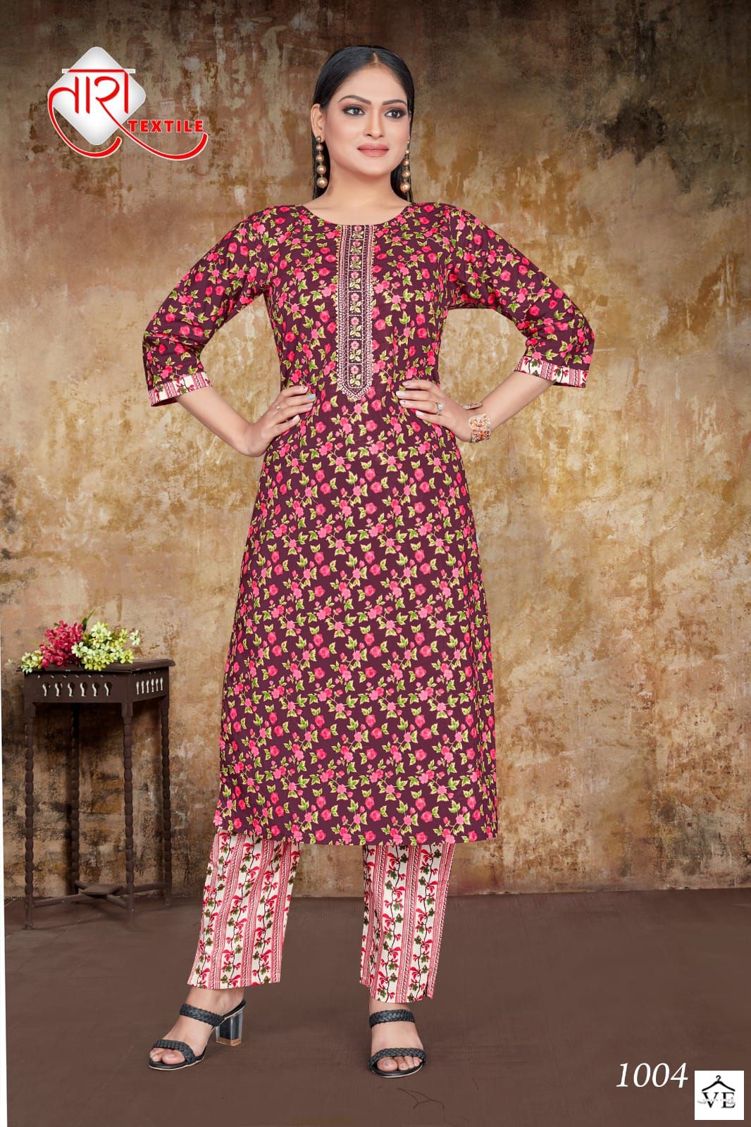 Vardan Ethnic Tara Lawn Express Vol 1 Pure Cambric Cotton Wholesale Kurti With Pant Catalog — Wholesale Kurtis, MPA wholesale from Surat - Gallery Image 3
