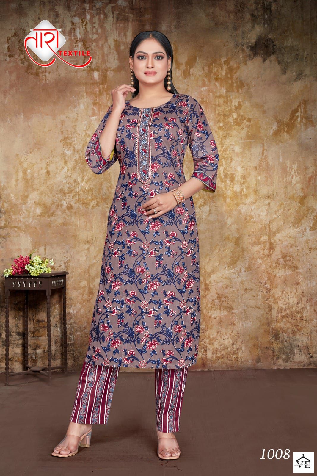 Vardan Ethnic Tara Lawn Express Vol 1 Pure Cambric Cotton Wholesale Kurti With Pant Catalog — Wholesale Kurtis, MPA wholesale from Surat - Gallery Image 6