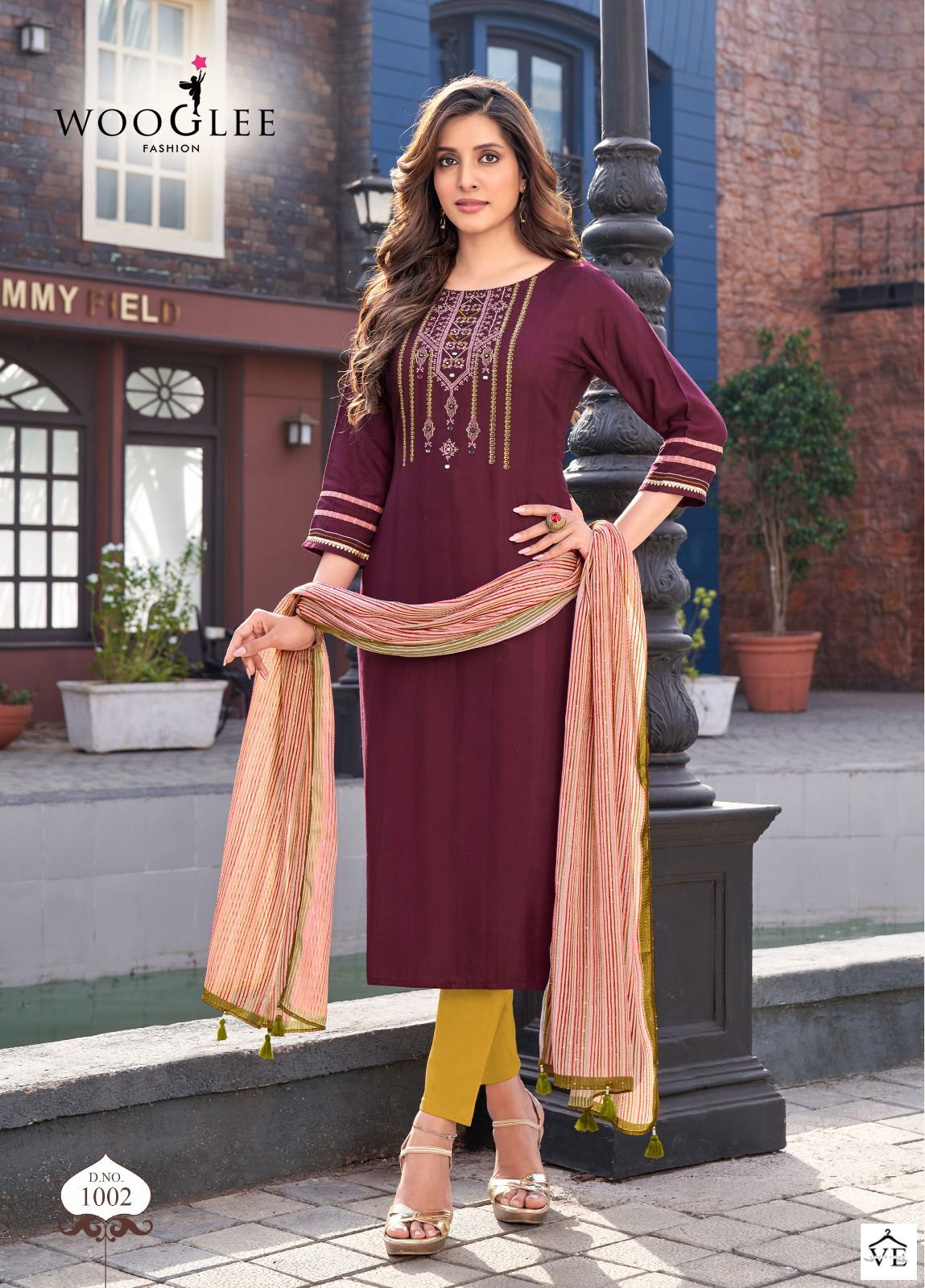 Wooglee Vaani Rayon Weaving Wholesale Readymade Salwar Suit Catalog — Wholesale Salwar Suits, MPA wholesale from Surat - Gallery Image 2