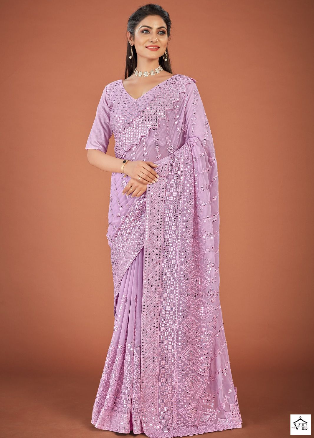 Shree Trends Vaani Georgette Wholesale Sarees Catalog — Wholesale Sarees, MPA wholesale from Surat — view 1
