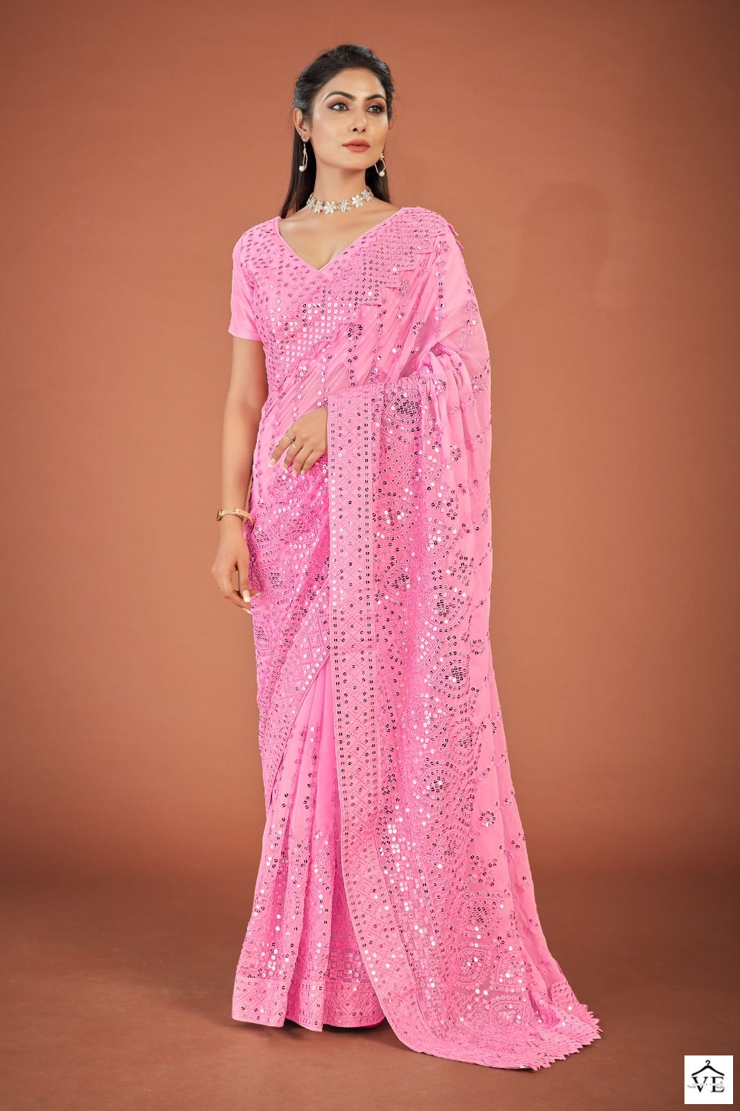 Shree Trends Vaani Georgette Wholesale Sarees Catalog — Wholesale Sarees, MPA wholesale from Surat - Gallery Image 5