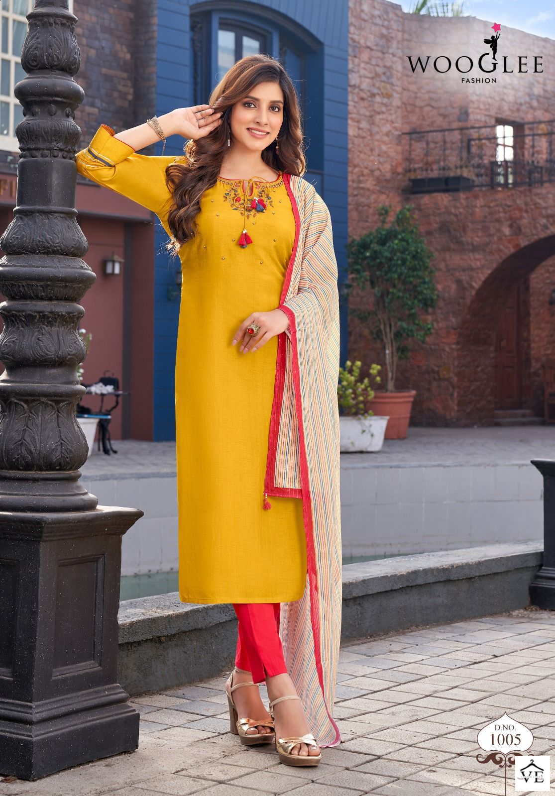 Wooglee Vaani Rayon Weaving Wholesale Readymade Salwar Suit Catalog — Wholesale Salwar Suits, MPA wholesale from Surat - Gallery Image 5