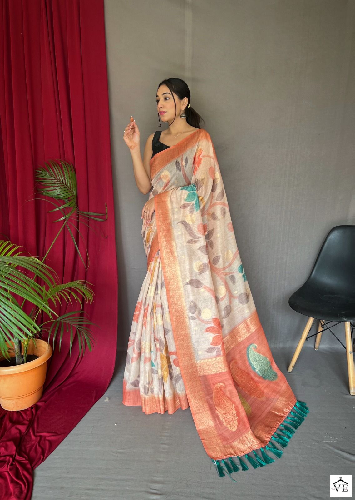 Vardan Ethnic Vaibhavi Chanderi Wholesale Sarees Catalog — Wholesale Sarees, MPA wholesale from Surat — view 5