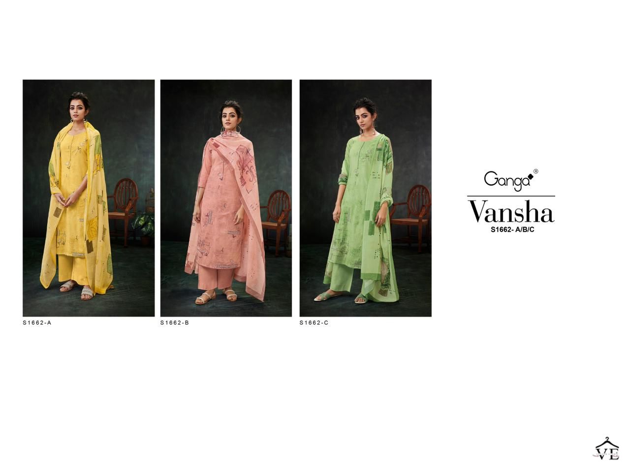 Ganga Vansha 1662 Premium Cotton Wholesale Designer Salwar Suit Catalog — Wholesale Salwar Suits, MPA wholesale from Surat — view 4