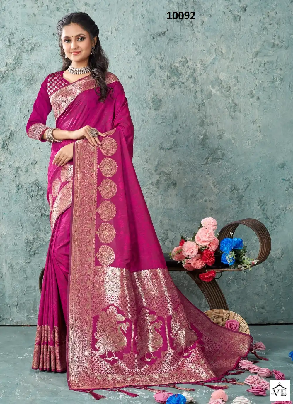 Sangam Var Vadhu Banarasi Silk Wholesale Saree Catalog — Wholesale Sarees, MPA wholesale from Surat - Gallery Image 3