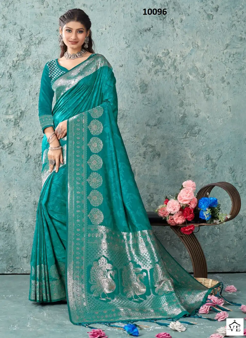 Sangam Var Vadhu Banarasi Silk Wholesale Saree Catalog — Wholesale Sarees, MPA wholesale from Surat - Gallery Image 6