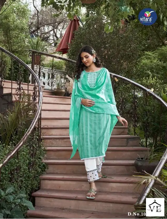 Vitara Vernika Kadambri Silk Wholesale Readymade Salwar Suit Catalog — Wholesale Salwar Suits, MPA wholesale from Surat — view 4