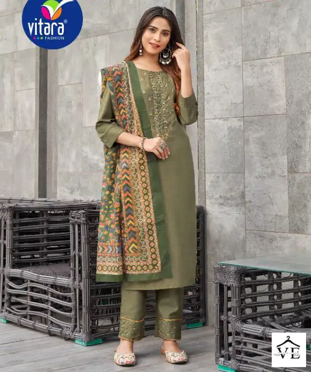 Vitara Veronica Rubby Slub Wholesale Readymade Salwar Suit Catalog — Wholesale Salwar Suits, MPA wholesale from Surat — view 1