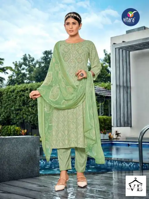 Vitara Vesta Capsul Foil Print Wholesale Readymade Salwar Suit Catalog — Wholesale Salwar Suits, MPA wholesale from Surat — view 2