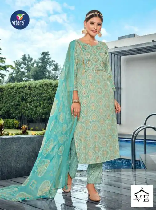Vitara Vesta Capsul Foil Print Wholesale Readymade Salwar Suit Catalog — Wholesale Salwar Suits, MPA wholesale from Surat — view 3